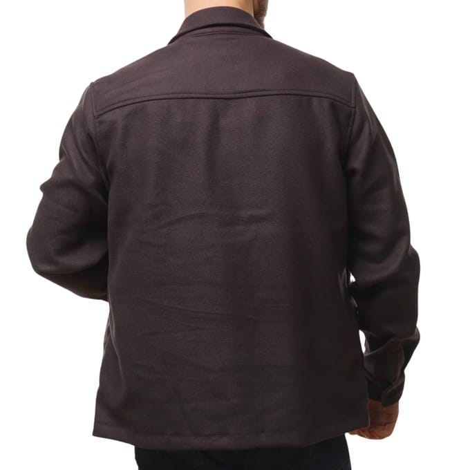 Lyle & Scott effen sedimentbruin overshirtjack