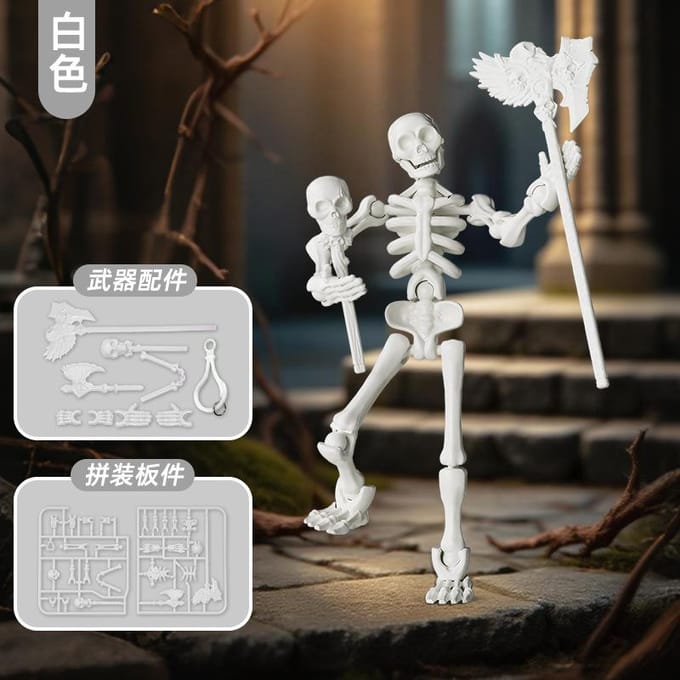 3D Skelet Speelgoed Meerdere Gewrichten Beweegbaar Schedel en Bot Pop Decoratie Actiefiguren Anime Cadeaus Spellen Speelgoed