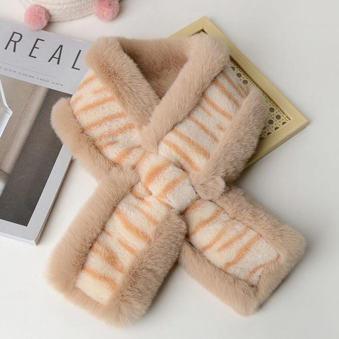 Dames Dikke Winter Warme Nekbescherming Veelzijdige Sjaal beige