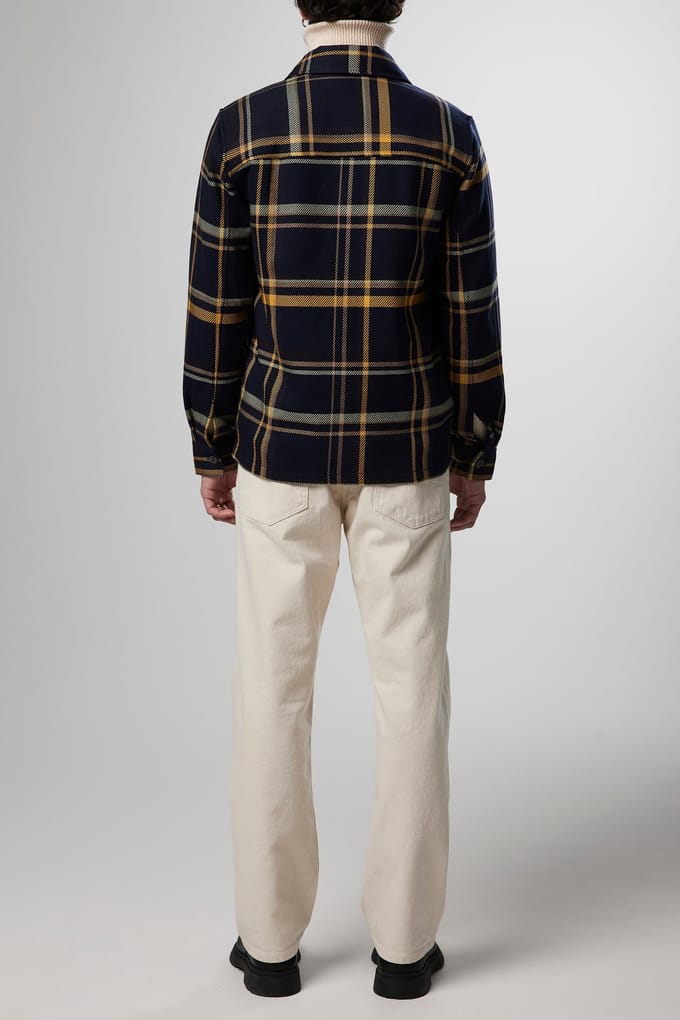 NN.07 Wilas 5001 Navy Check Größe: M | Casual hemden Outlet | Herren | Blau