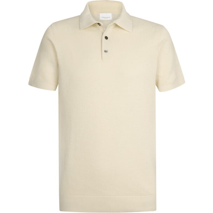 Profuomo poloshirt korte mouw beige