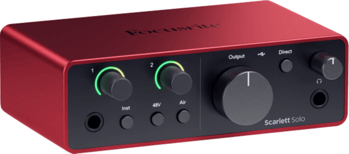 Focusrite Scarlett 4rd Gen Solo - USB-C Compacte audio interface, 1 mic in / 2 lijn uit