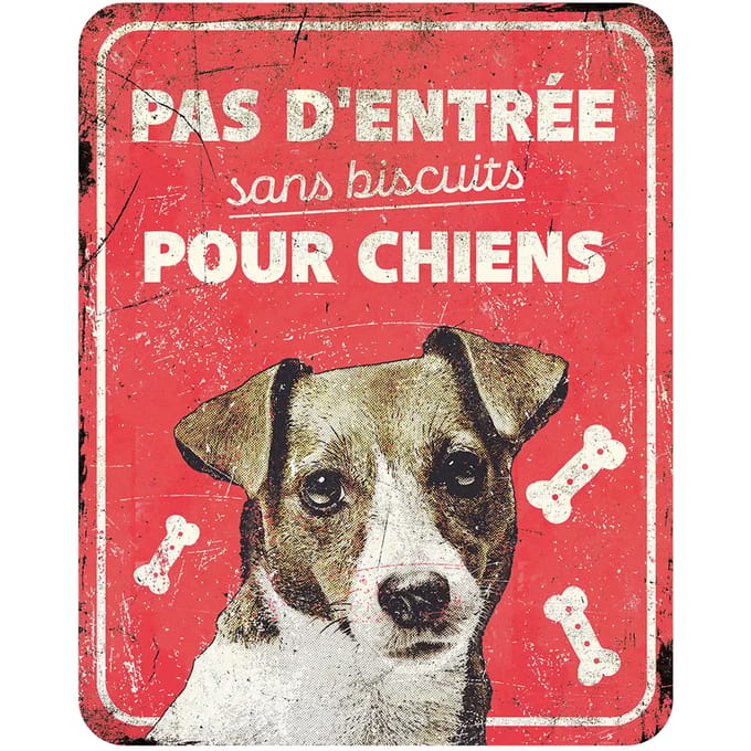 Jack Russel waarschuwingsbord van D&D Home