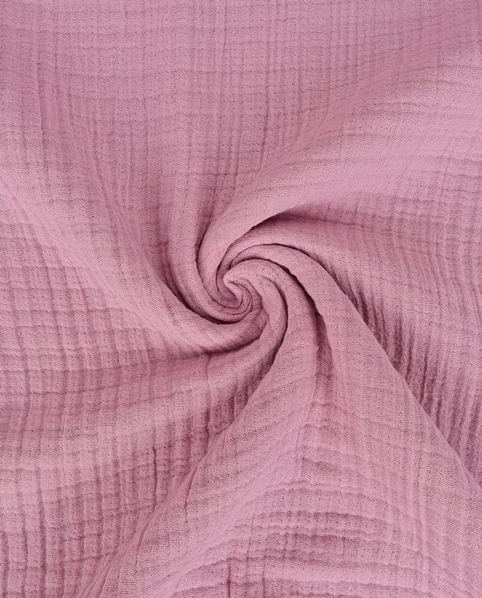 Hydrofiel Stof 6-Laags Uni – Oud Roze – Extra Breed 170 cm – 245 g/m² – 100% Katoen – Per Meter