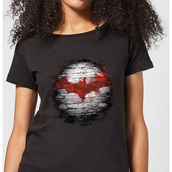 DC Comics Batman Logo Wall Dames T-shirt - Zwart - L