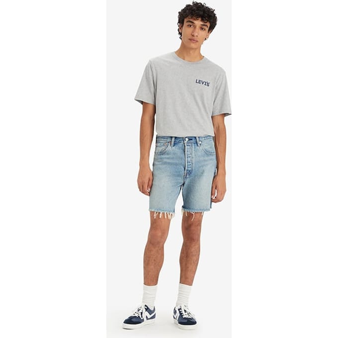 Levi's 501 Denim Short Blue Maat: W29L7 | Spijkershorts Outlet | Heren | Blauw