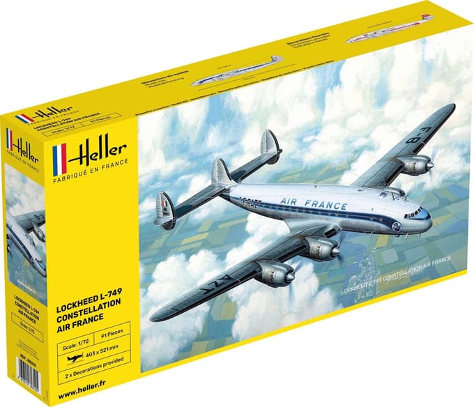 Heller Modelbouwpakket Militaire voertuigen - 80310 L-749 Constellation A.F. Plastic - 1:72 - Modelbouw