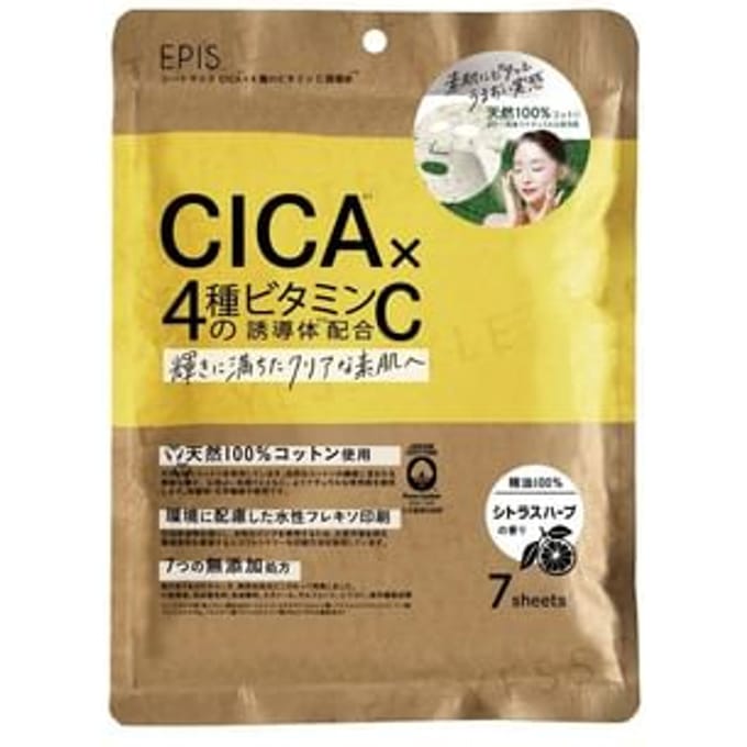 EPIS - Sheet Mask CICA x 4 Vitamin C Derivatives Citrus Herb 7 pcs