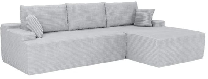 Coredo Bank - Corduroy bekleding - Rechts - Lichtgrijs