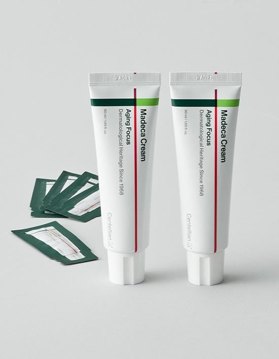 Dongkuwa Pharmaceutical Centelian 24 Madeca Crème Anti-Aging Focus 50ml Duo Set 50ml 2 stuks + Extra 5ml gray