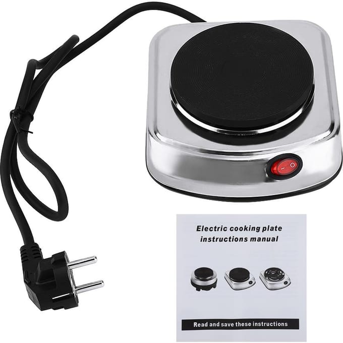 500W Elektrisch Mini Fornuis Brander Kookplaat Koffieverwarmer White white