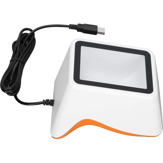 Desktop Barcode Scanner Snel Reagerend Groot Venster Stabiel Efficiënt Energiebesparend QR Code Scanner white