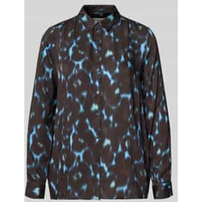 Regular fit blouse van viscose met knoopsluiting