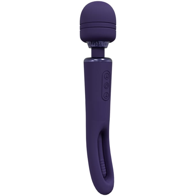 VIVE by Shots - Kiku - Double Ended Wand with Innovative G-Spot Flapping Stimulator - Purple