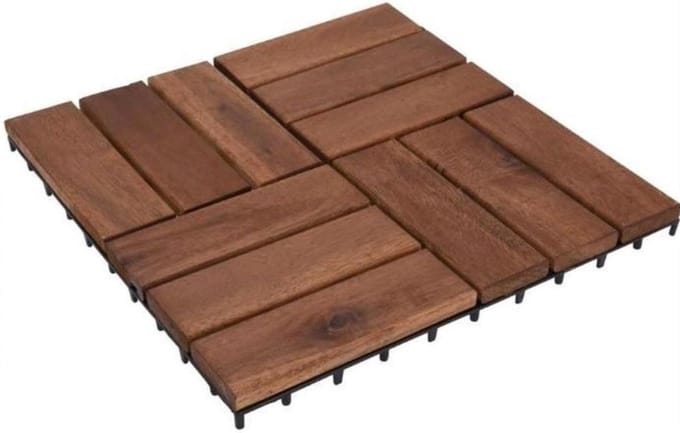 Progarden Terrastegels - Acacia Hout - 30X30 Cm - 9 Stuks - 0.81M2