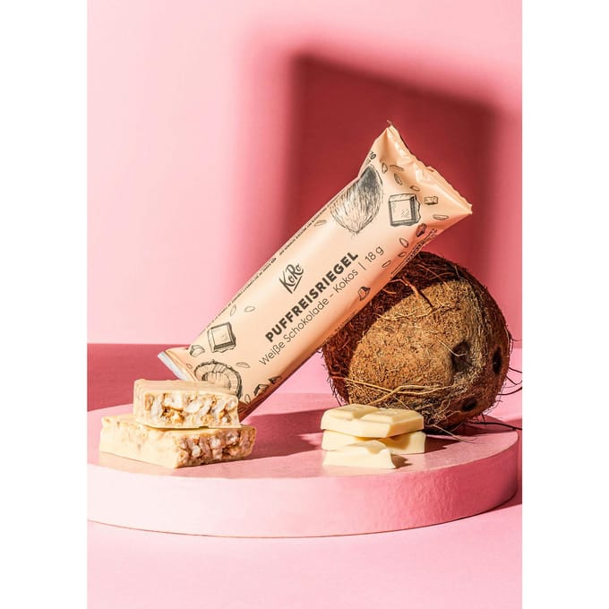 Gepofterijstreep met witte chocolade met kokosnoot 18 g