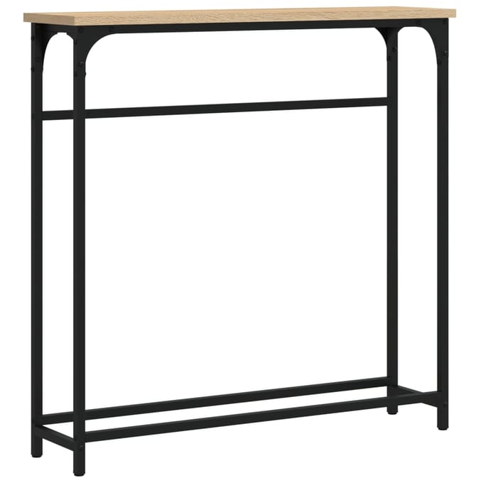 vidaXL - Consoletafel - Sonoma - Eiken - 75x19,5x75 - cm - Bewerkt - Hout