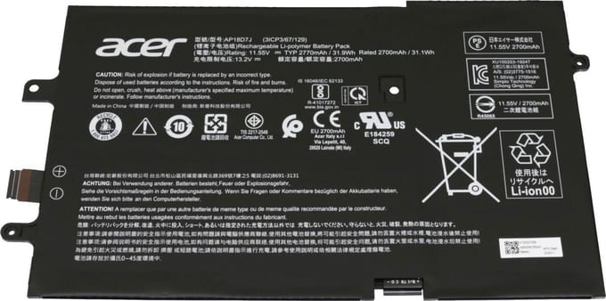 Acer AP18D7J Batterij - 31,9Wh - AP18D7J