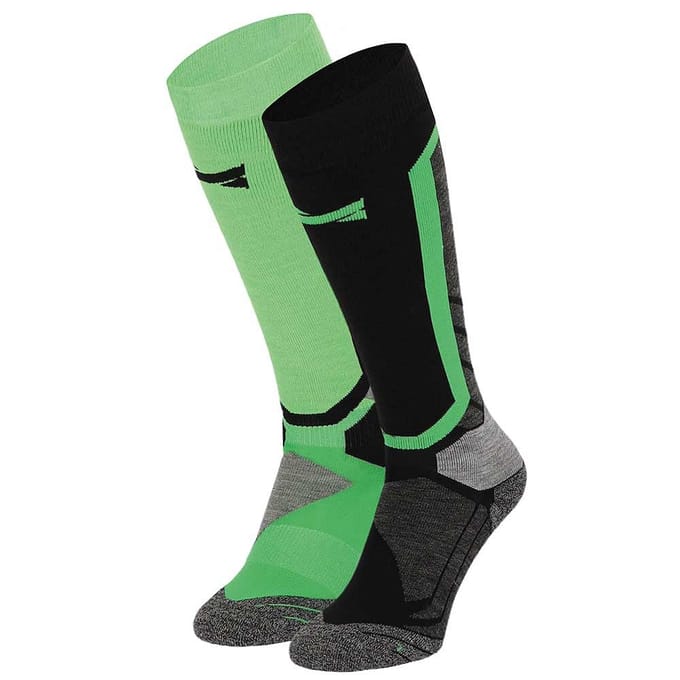 Xtreme - Snowboard sokken Unisex - Multi groen - 35/38 - 2-Paar - Skisokken