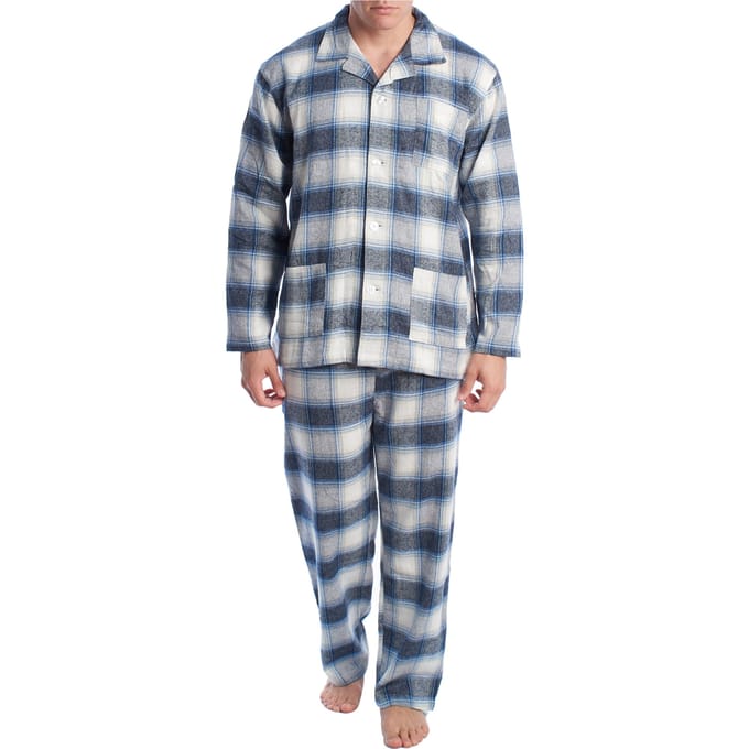 Katoenen herenpyjama met lange mouwen KLP7