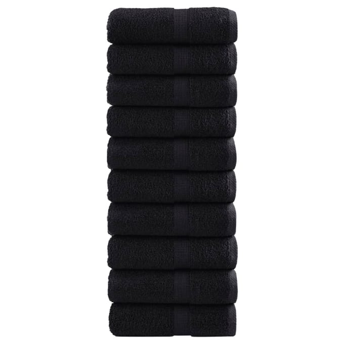 vidaXL - Gastendoekjes - SOLUND - 10 - st - 600 - g/m² - 30x50 - cm - zwart