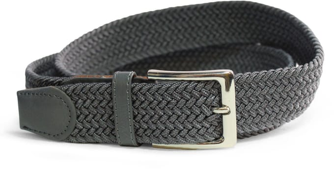 Safekeepers elastische riem - XL Gevlochten Riem - Elastiek Riem - Stretch Broekriem 35 mm - Grijs