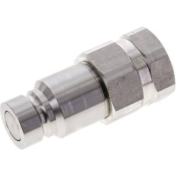RVS DN 12 Vlakdichtende Koppeling Insteeknippel G 1/2 inch Binnendraad ISO 16028 D 24.5mm