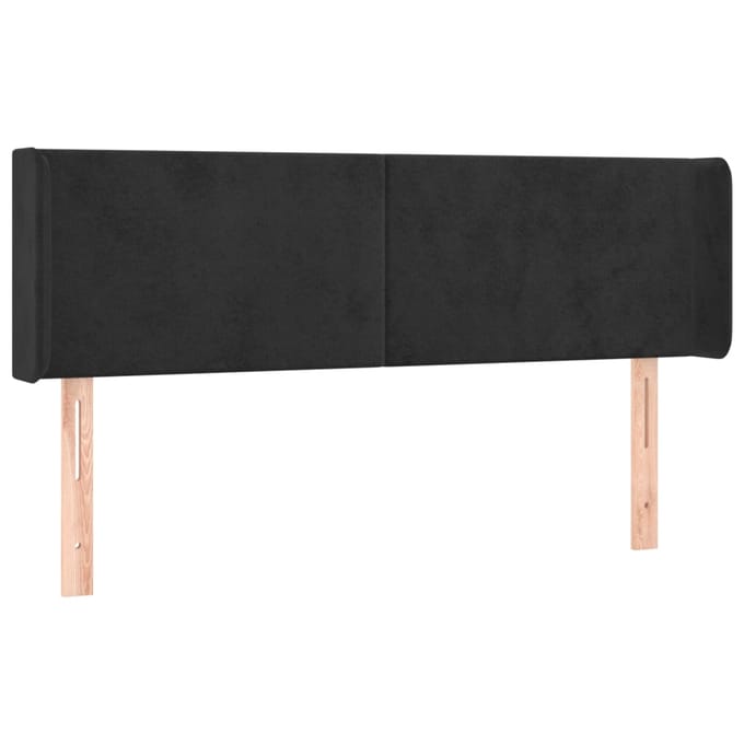 vidaXL - Hoofdbord - LED - 147x16x78/88 - cm - fluweel - zwart