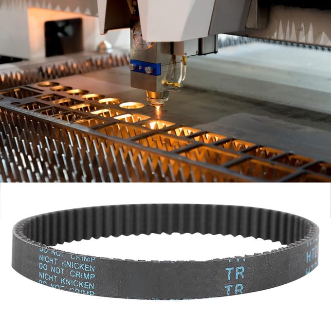 HTD3M Circulaire Rubberen Distributieriem Gesloten Lus Lasersnijmachine Ringriem(354mm 15mm) black