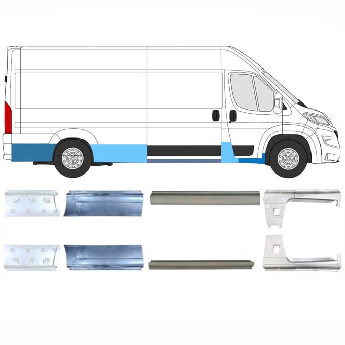 Reparatiepaneel set voor Opel Movano 2021-2026 / Links + Rechts