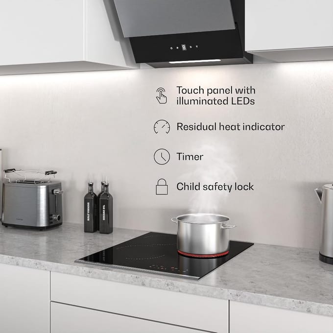 Keramische Kookplaat 45 cm met 3 Zones en Touch Slider