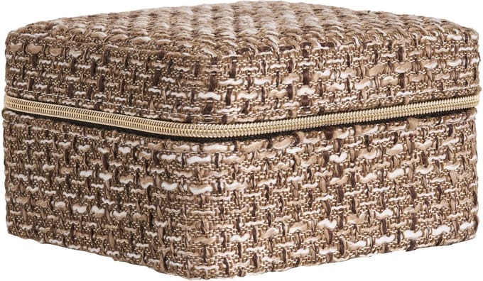 Sieradendoos - Beautycase - Opbergdoosje - bruin met goud - House Nordic