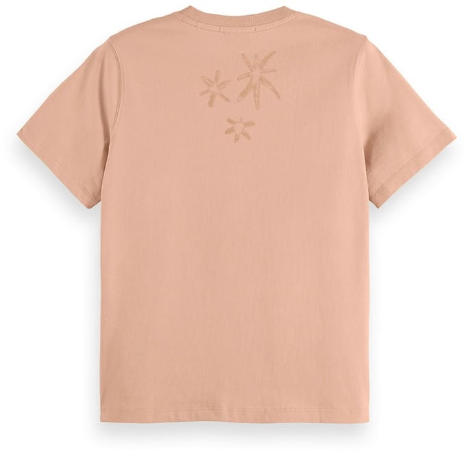 Scotch & Soda Regular Fit T-Shirt With Flock Print