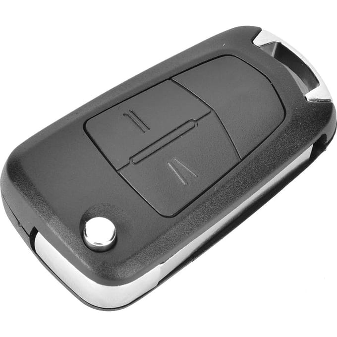 Auto Auto Opvouwbare Sleutelbehuizing 2 Knopen Accessoire Past voor Vauxhall Opel Astra H gray