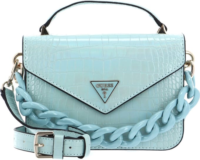 GUESS Handtas Avondtas Corina Mini Top Handle Flap Ice blue Mintgroen