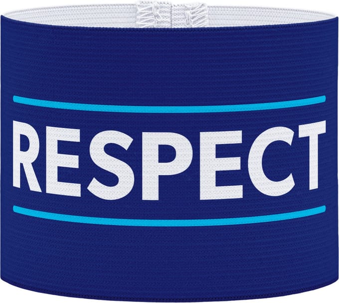 Aanvoerdersband - Respect blauw - Junior