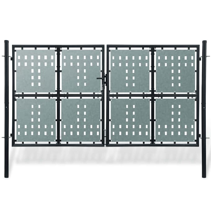 vidaXL - Zwarte - enkele - deur - schuttingpoort - 300x150 - cm