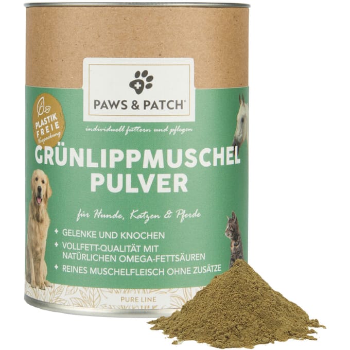 2x250g PAWS & PATCH Groenlipmosselpoeder Enkelvoer voor honden