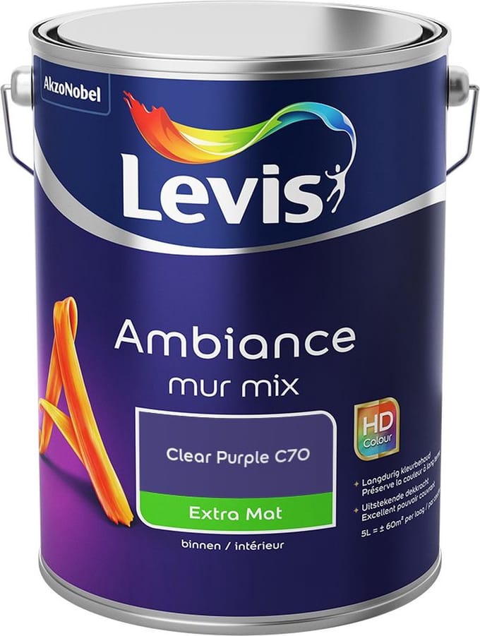 Levis - Ambiance Mur Extra Mat Mix - Clear Purple C70 - Mengverf - 5 L