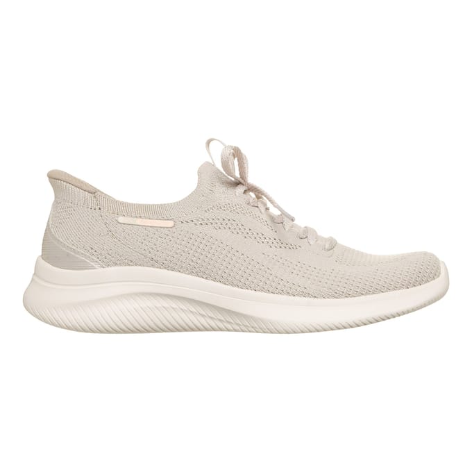 Skechers Ultra Flex 4.0 Textiel Dames Natuurlijke Standaard Sneakers
