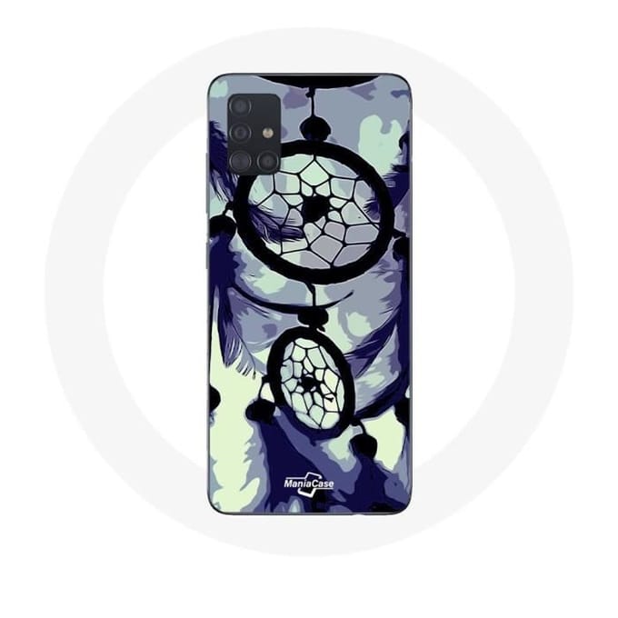 Hoesje voor Samsung Galaxy A71 Dreamcatcher paars grijs en zwart