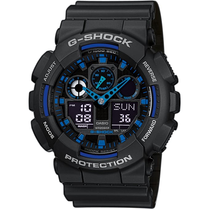 Casio G-Shock GA-100-1A2ER - Horloge - Kunststof - Zwart - 50 mm