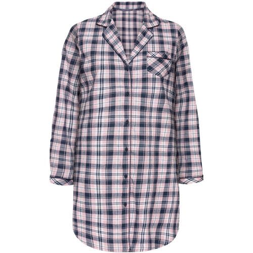 ESMARA Dames oversized shirt (Ruiten/roze/marineblauw, S (36/38))