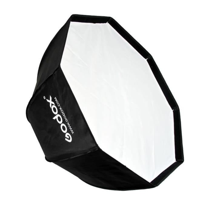 Boîte à lumière parapluie octogonale portable SB-UE 80 cm / 31,5 pouces avec support Bowens pour Speedlite white