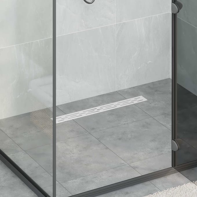 vidaXL - Doucheafvoer - lineair - design - met - 360° - sifon - zilver - 60 - cm