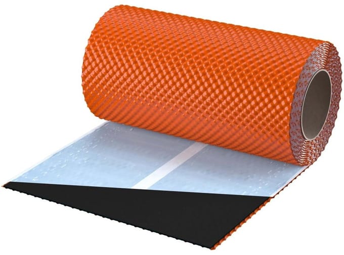 Dak aansluitband - Schoorsteenband afdichting - Dak reparatie - 3D structuur - 5m x 300mm - Baksteenrood