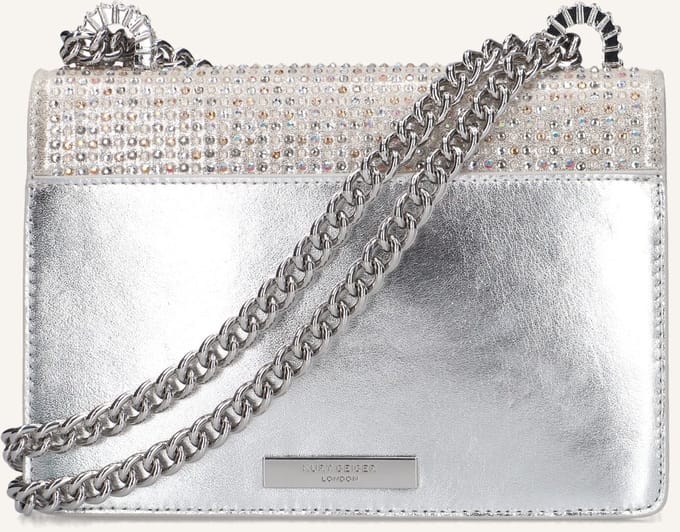 Kurt Geiger London Bow Small Shoreditch Handtassen Dames - Zilver - Maat ONESIZE