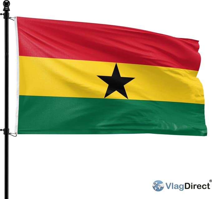 VlagDirect - Ghanese vlag - Ghana vlag - 90 x 150 cm.