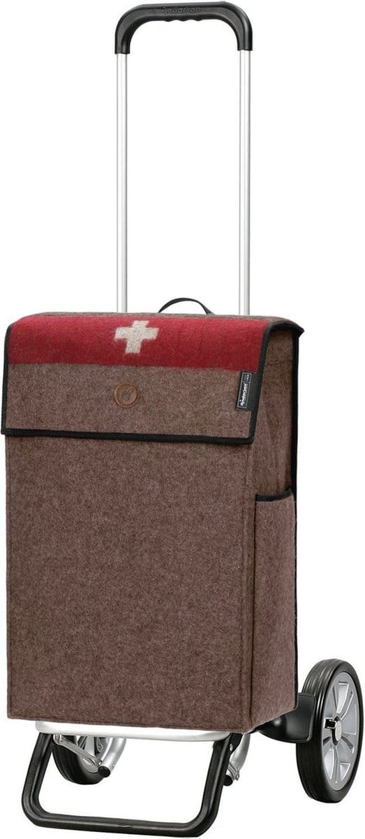 Andersen SHOPPER MANUFAKTUR boodschappentrolley Alu Star Shopper Urs Brown bruine 111cm