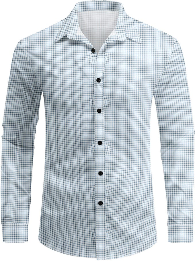 ALLTHEMEN Heren casual overhemd - Geruit - XL